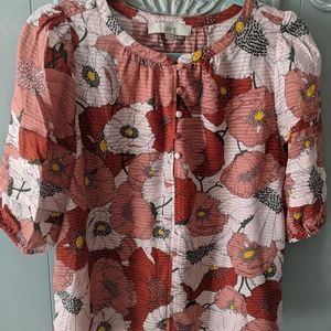 Loft Floral Poppy Blouse